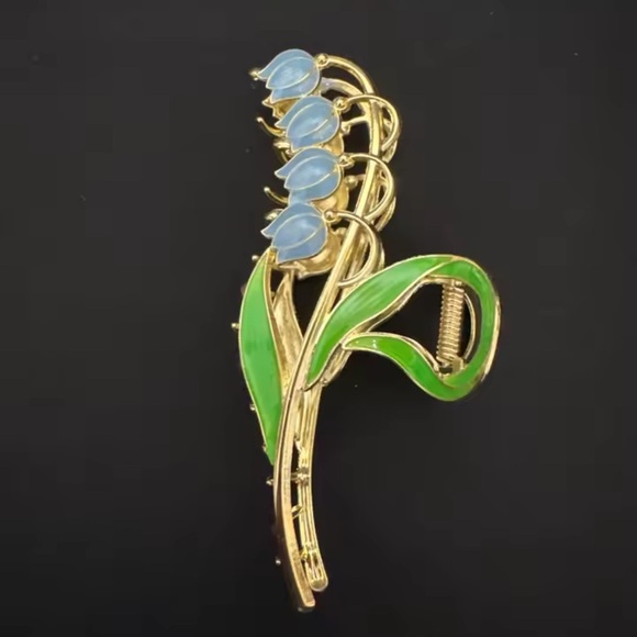 Vintage Garden Blue Lily of the Valley Elegance Hair Clip main image 12